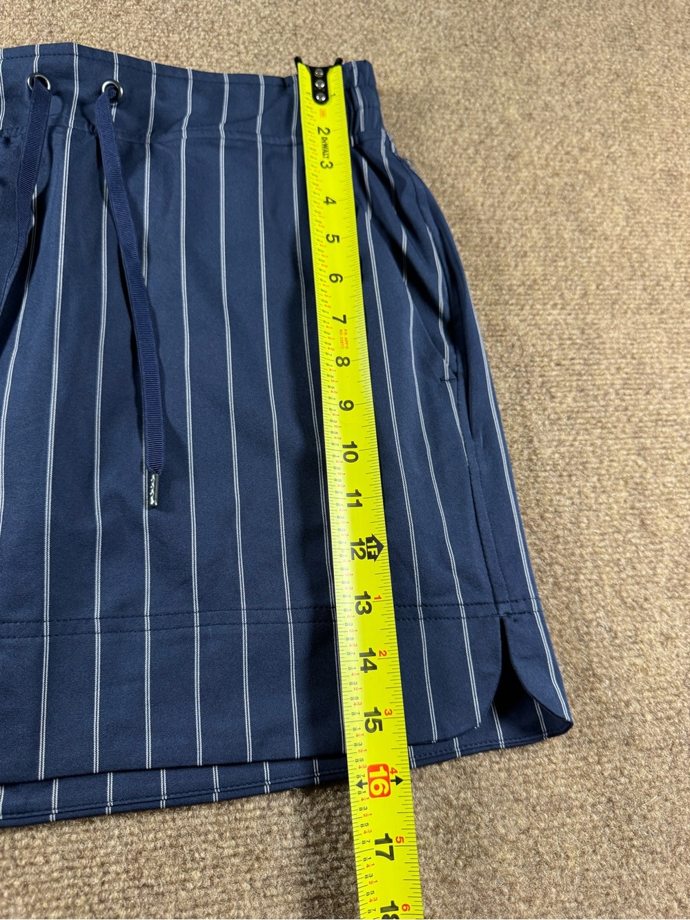 Midtown Striped Skort Navy Blue White Pin Striped Size 0 Women’s - Picture 4 of 11